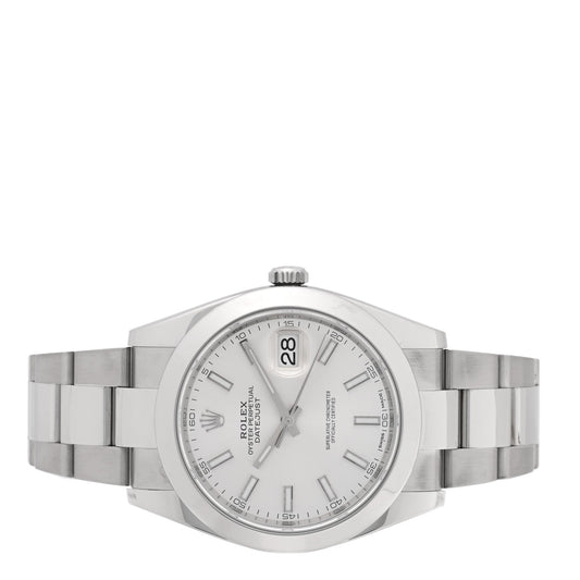 Stainless Steel 41mm Oyster Perpetual Datejust Watch Silver 126300