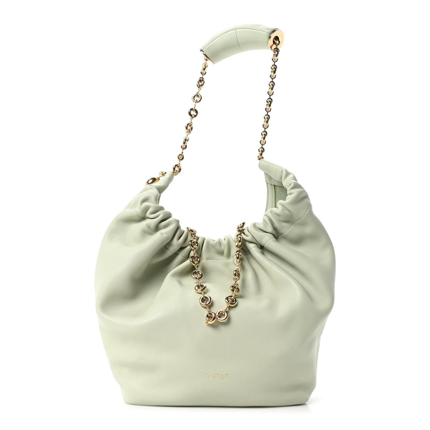 Mellow Nappa Lambskin Small Squeeze Bag Spring Jade