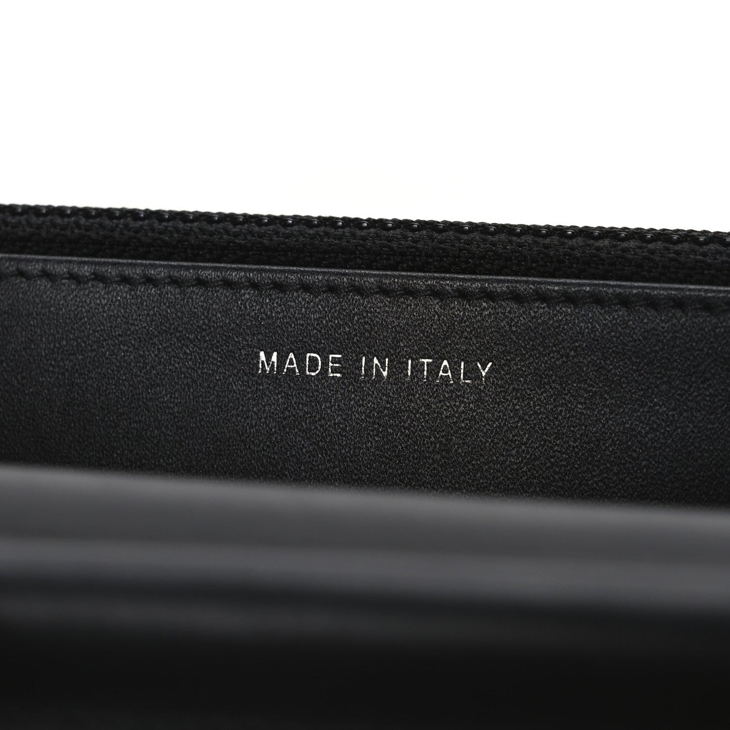 Patent Calfskin Quilted Boy Wallet On Chain WOC Black