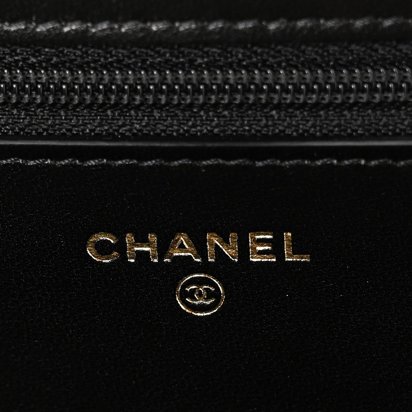 Lambskin Quilted Chanel 19 Wallet On Chain WOC Black