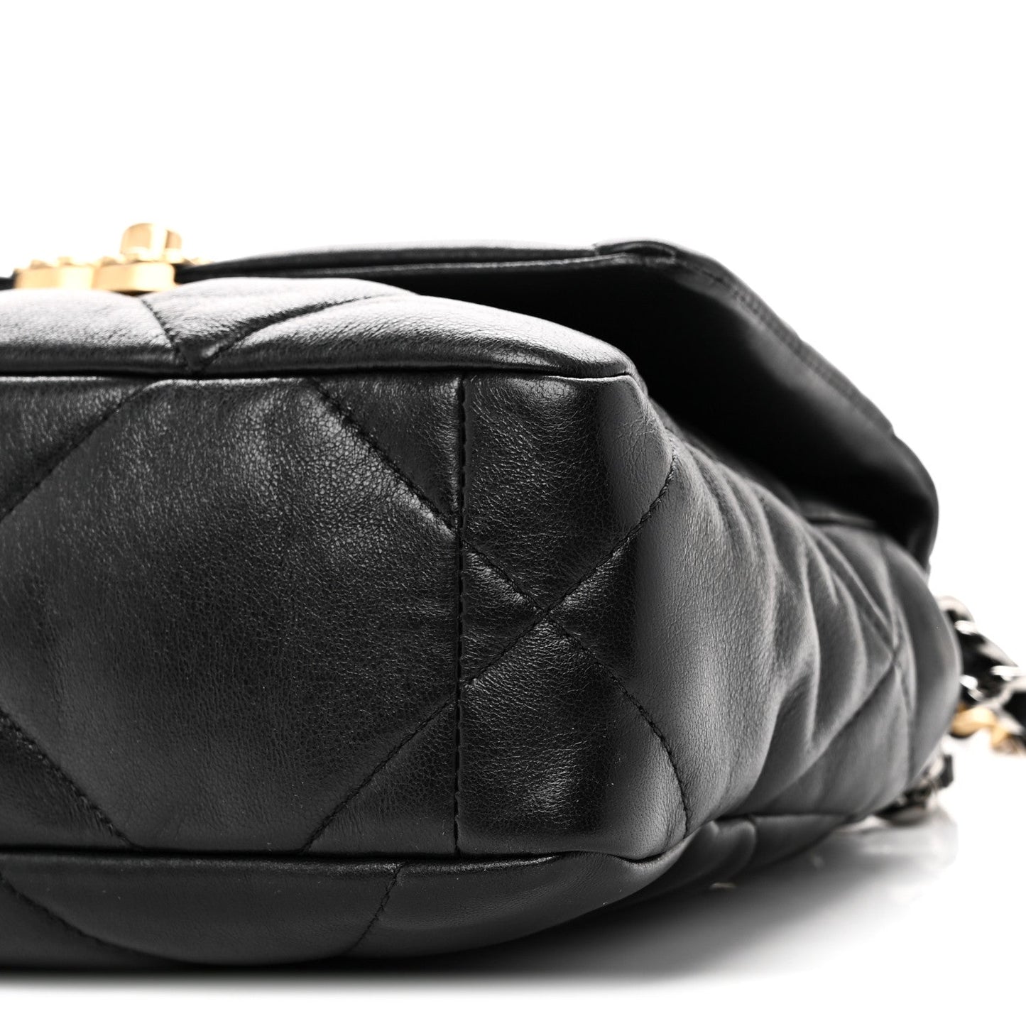 Lambskin Quilted Medium Chanel 19 Flap Black