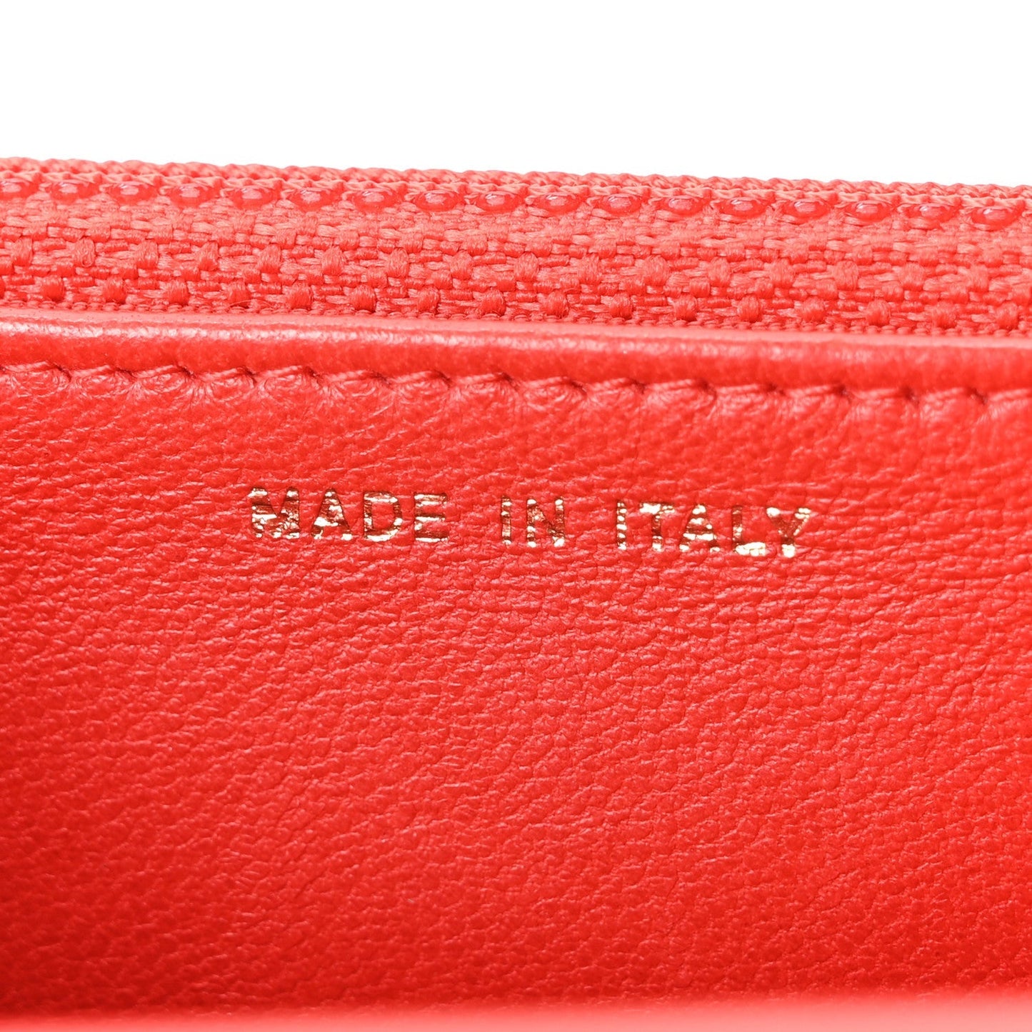 Lambskin Quilted Wallet On Chain WOC Red