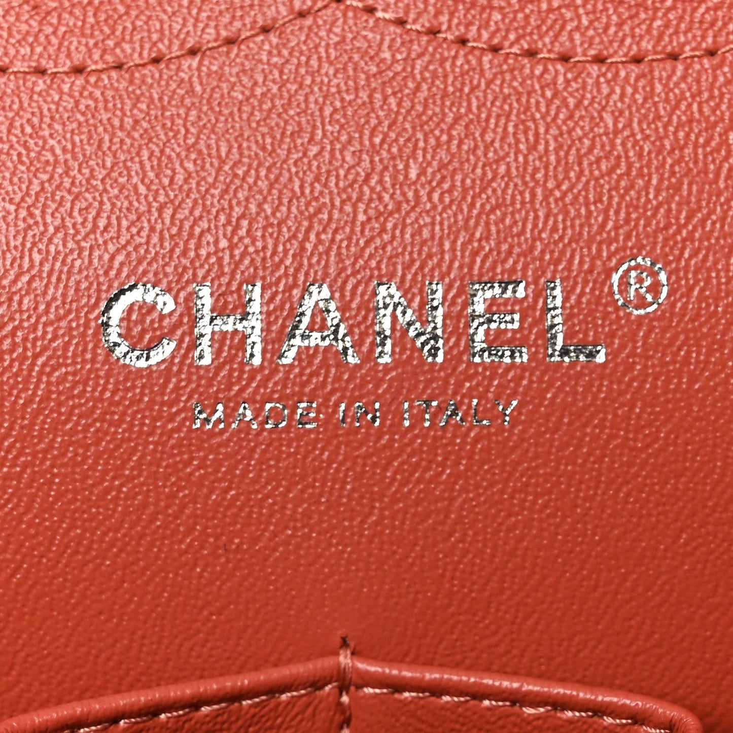 Lambskin Quilted Jumbo Double Flap Orange