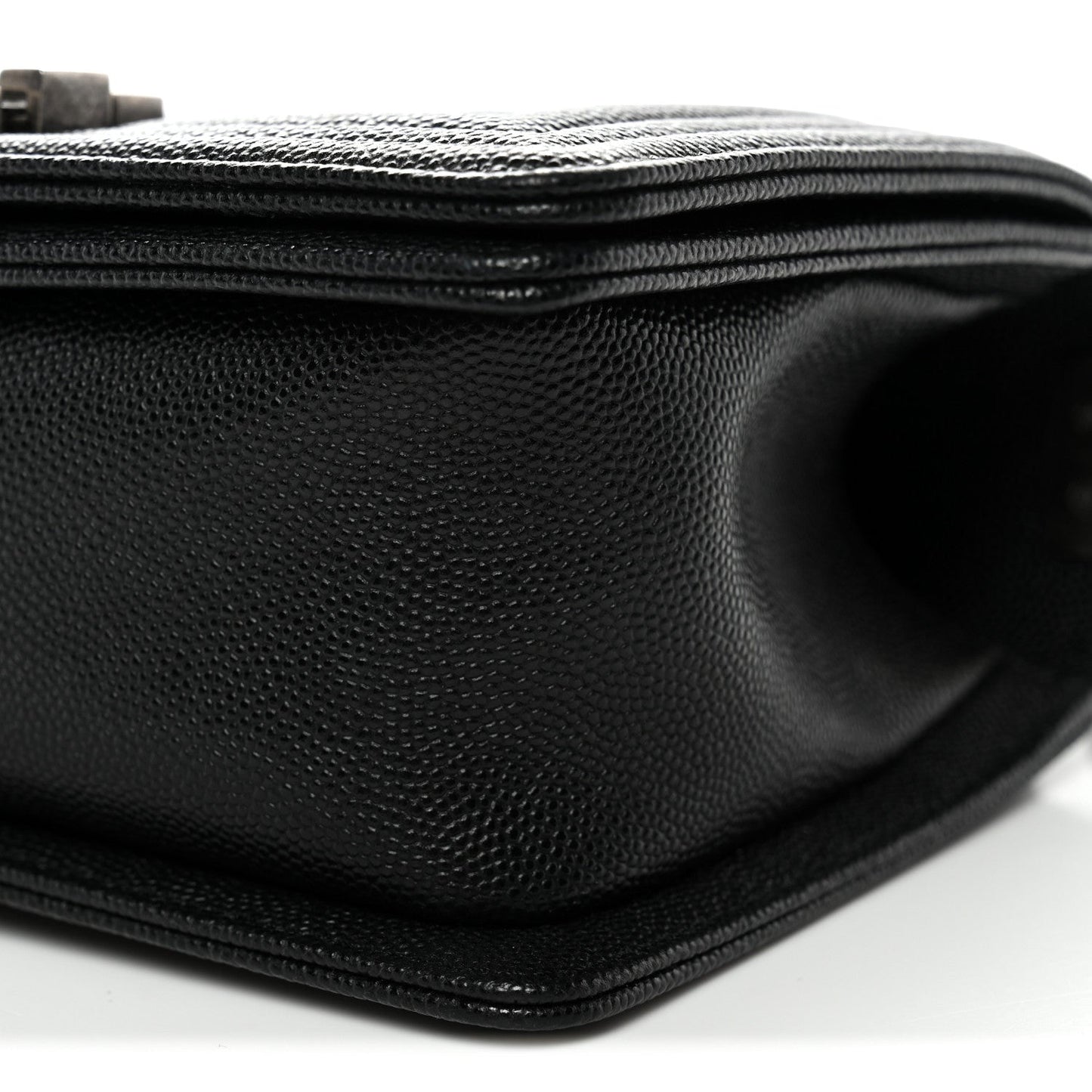 Caviar Quilted Small Boy Flap Black