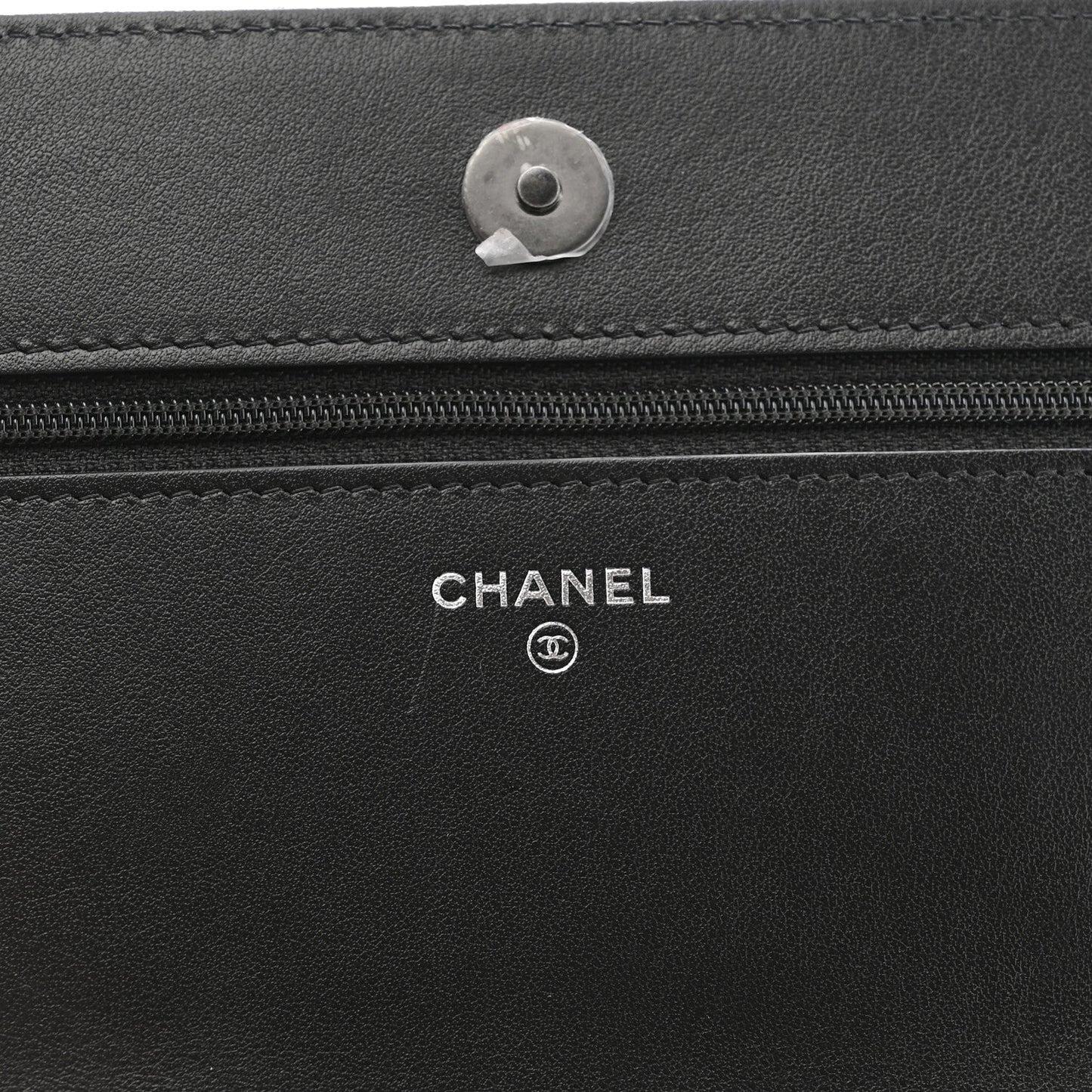 Caviar Quilted Boy Wallet On Chain WOC Black