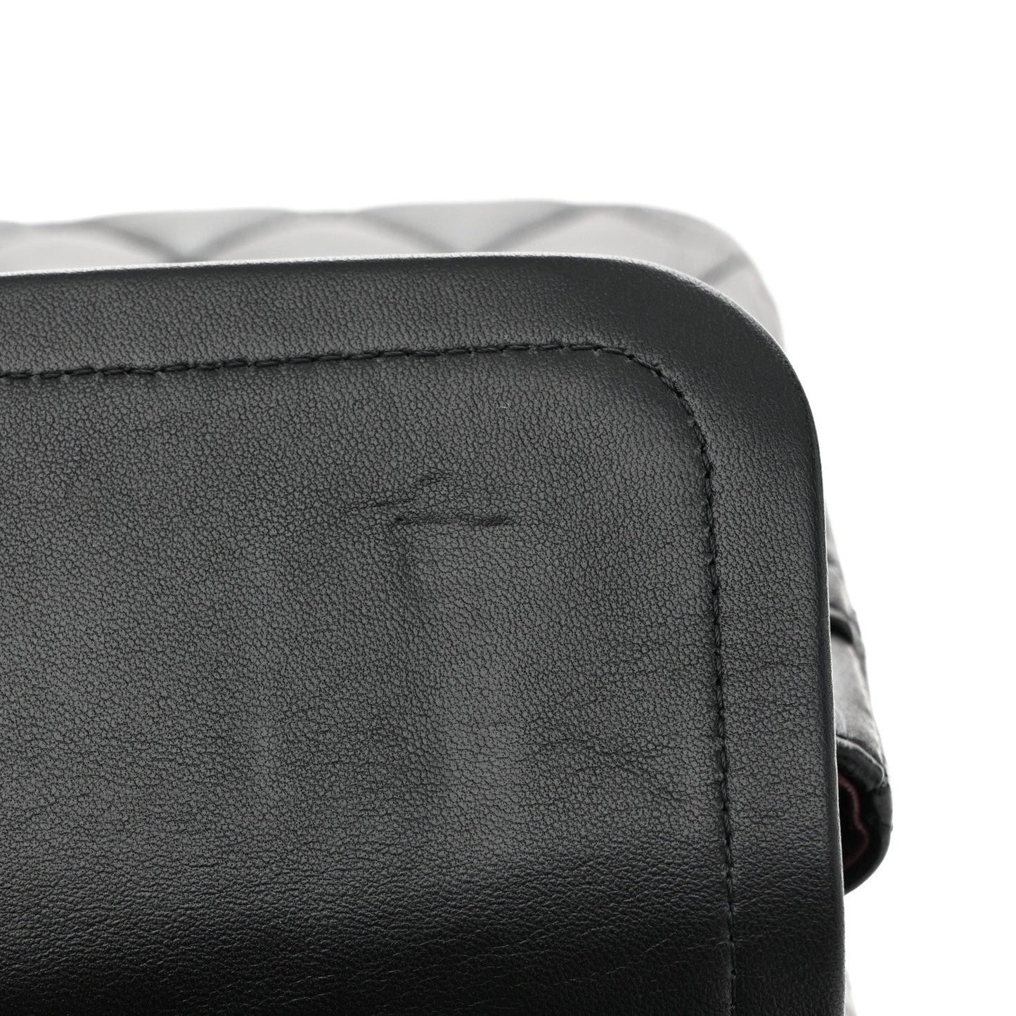 Lambskin Quilted Medium Double Flap Black