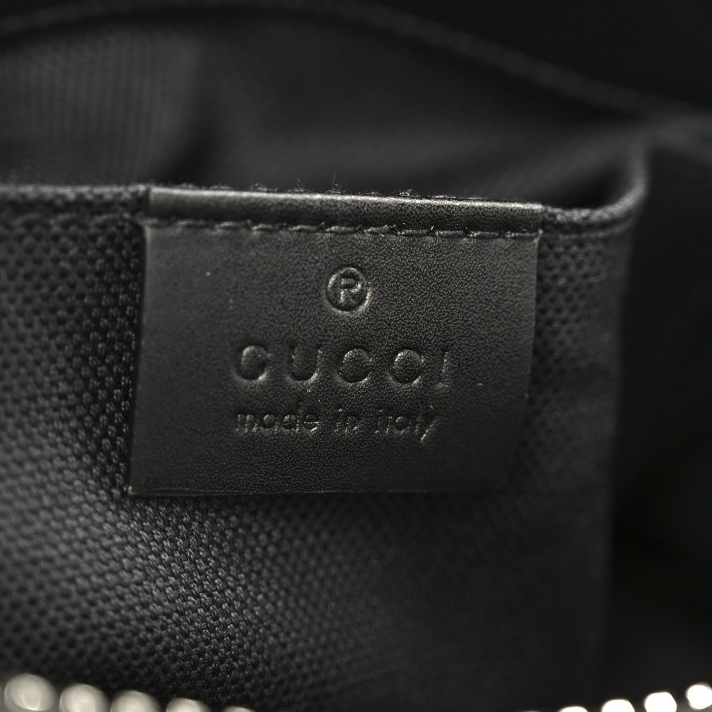 GG Supreme Monogram Web Small Flat Messenger Bag Black Grey