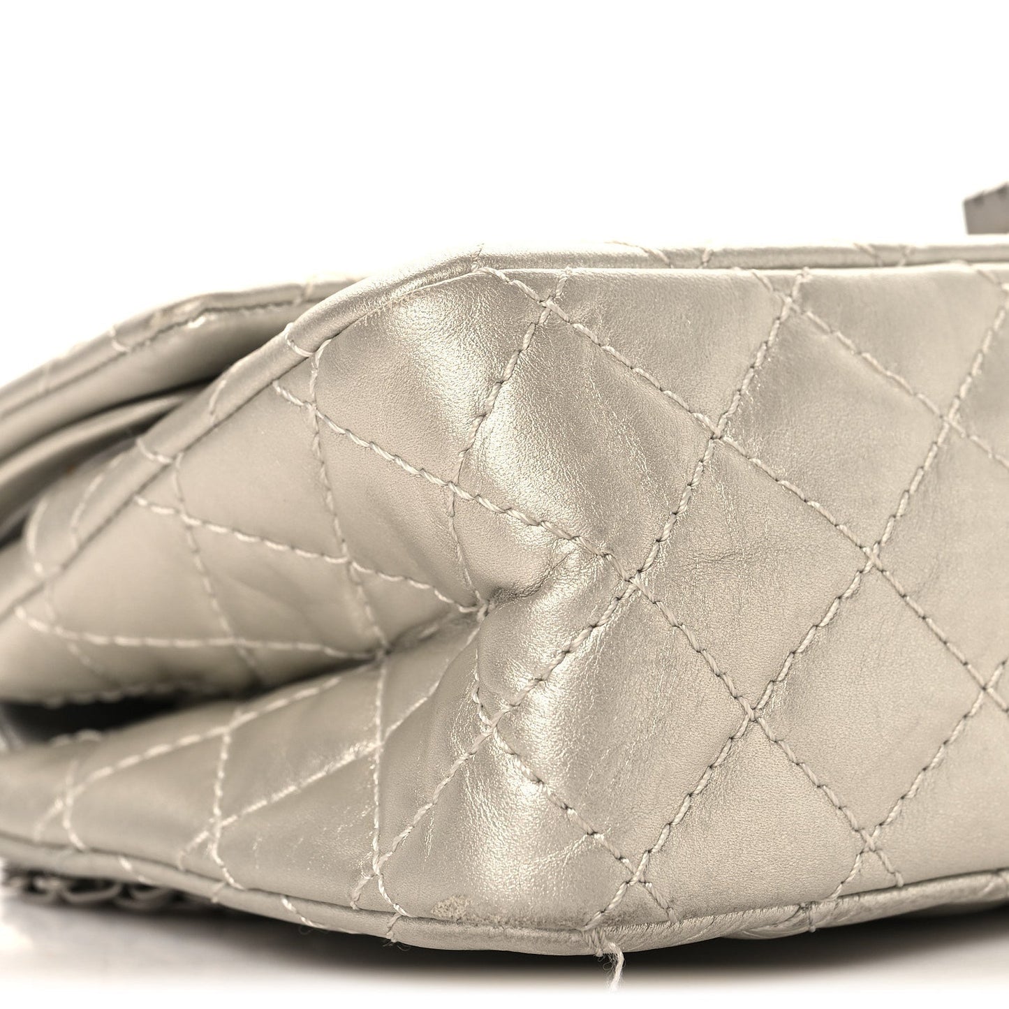Metallic Lambskin Quilted 2.55 Reissue 225 Flap Silver