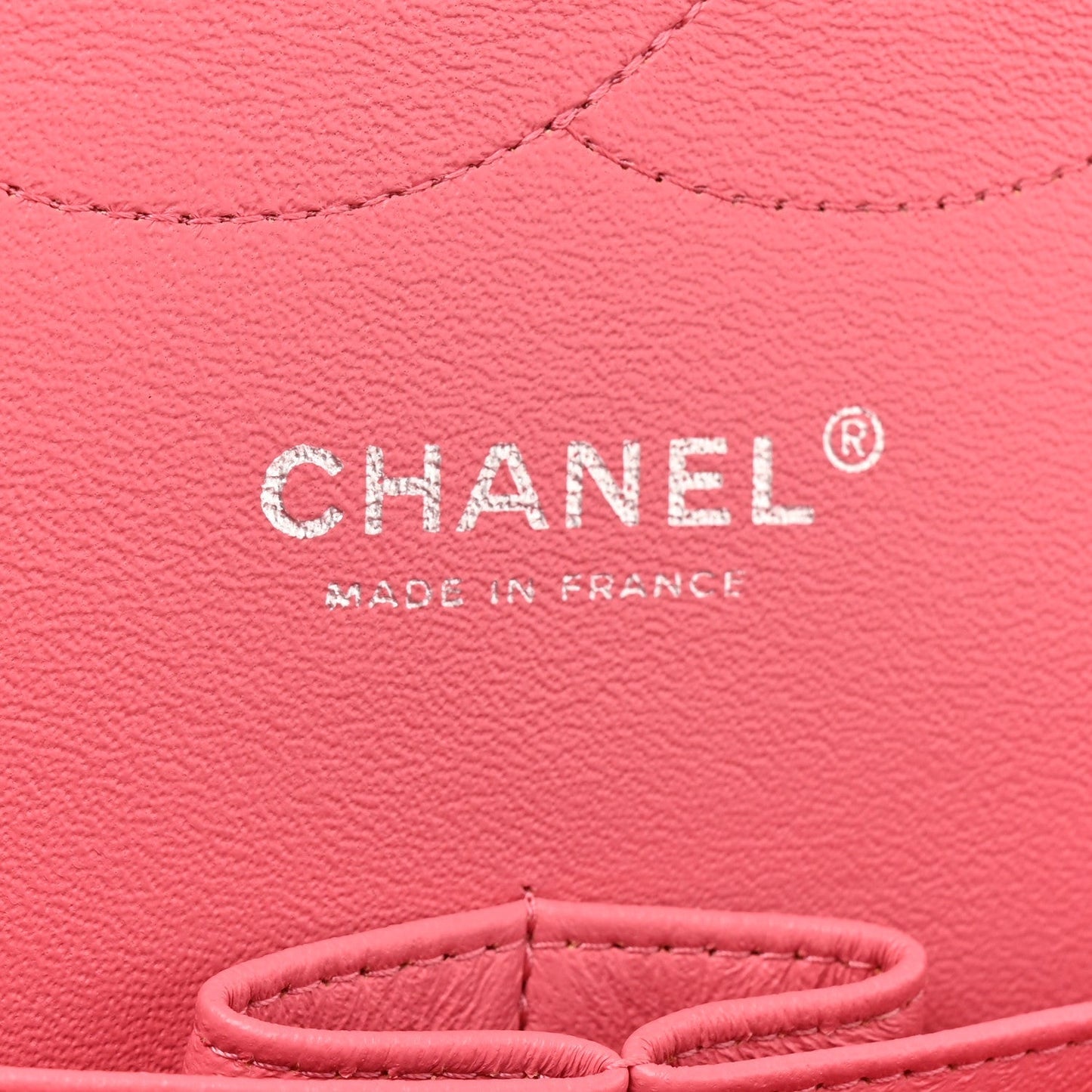 Lambskin Quilted Jumbo Double Flap Pink