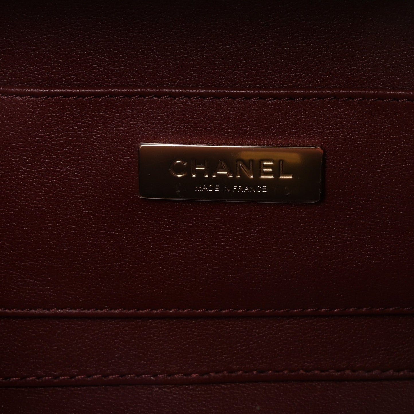Lambskin Quilted Coco Click Bag Burgundy