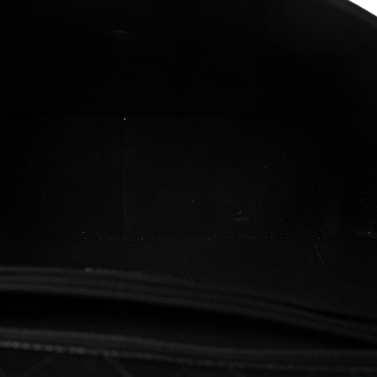 Grained Calfskin Quilted XXL Travel Flap Bag Black