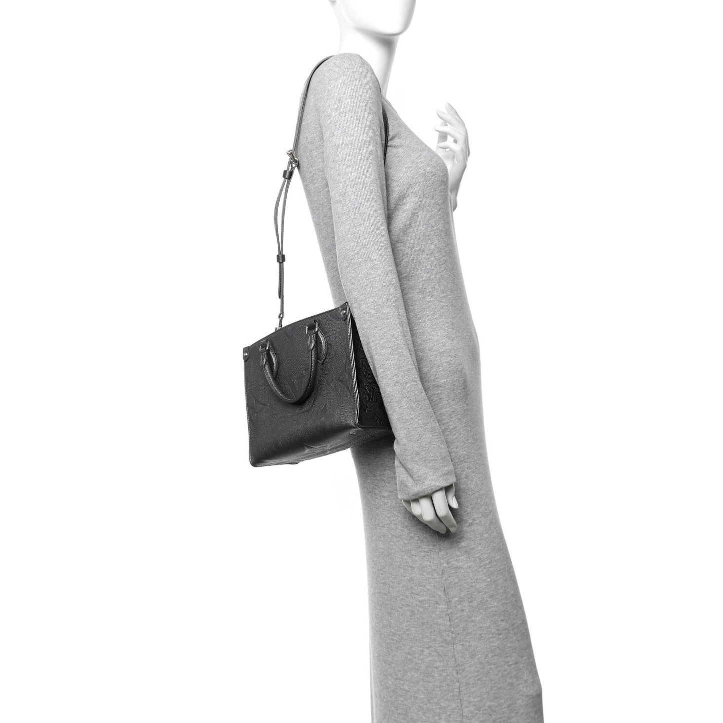 Metallic Empreinte Monogram Giant Onthego PM Gun Metal