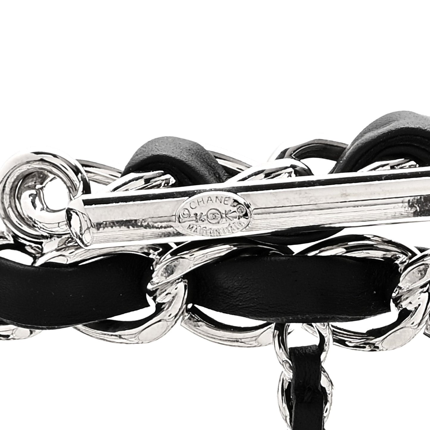 Brass Calfskin Medium Grocery By Chanel Shopping Basket Silver