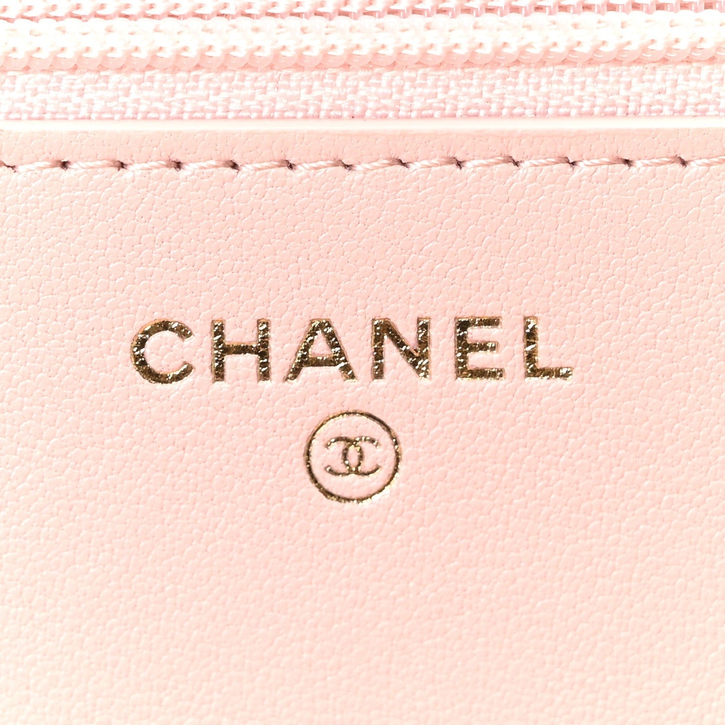 Lambskin Quilted Chanel 19 Wallet On Chain WOC Light Pink