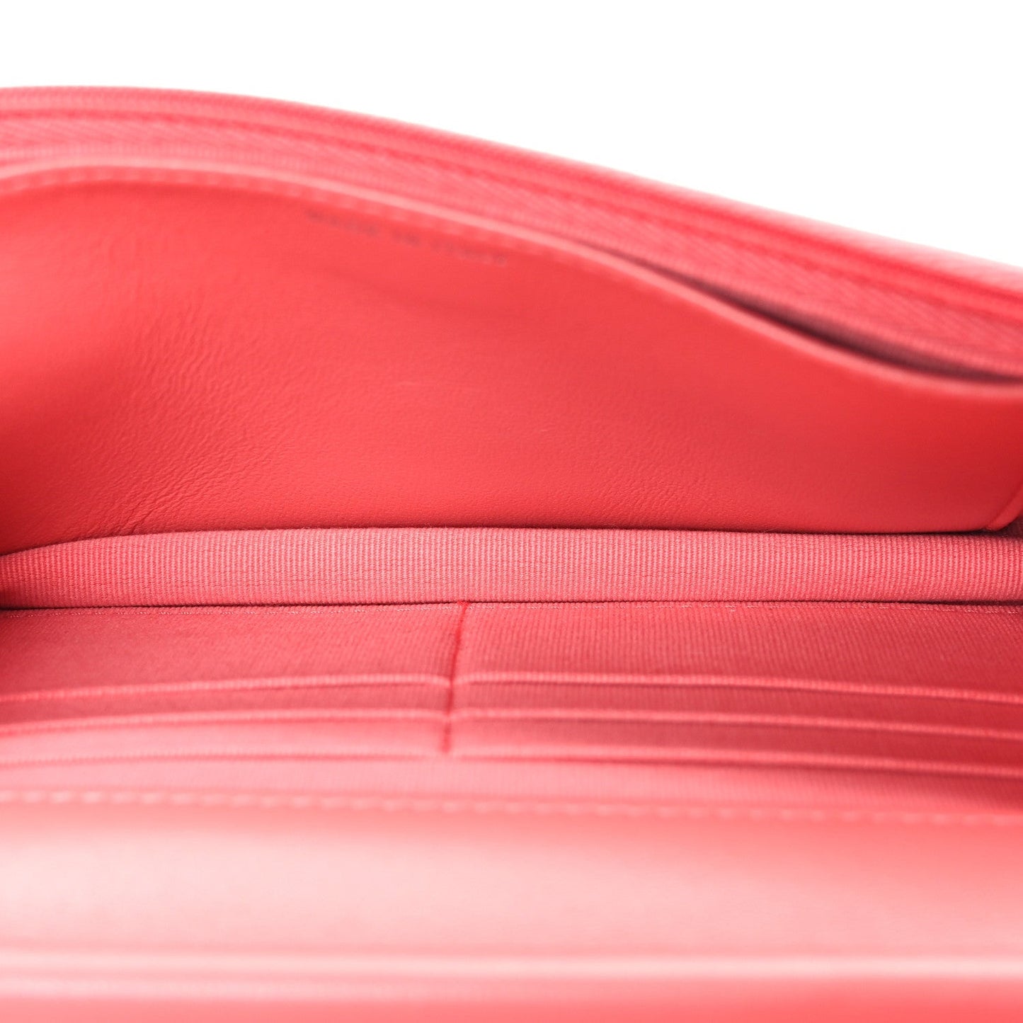 Lambskin Quilted Wallet On Chain WOC Pink