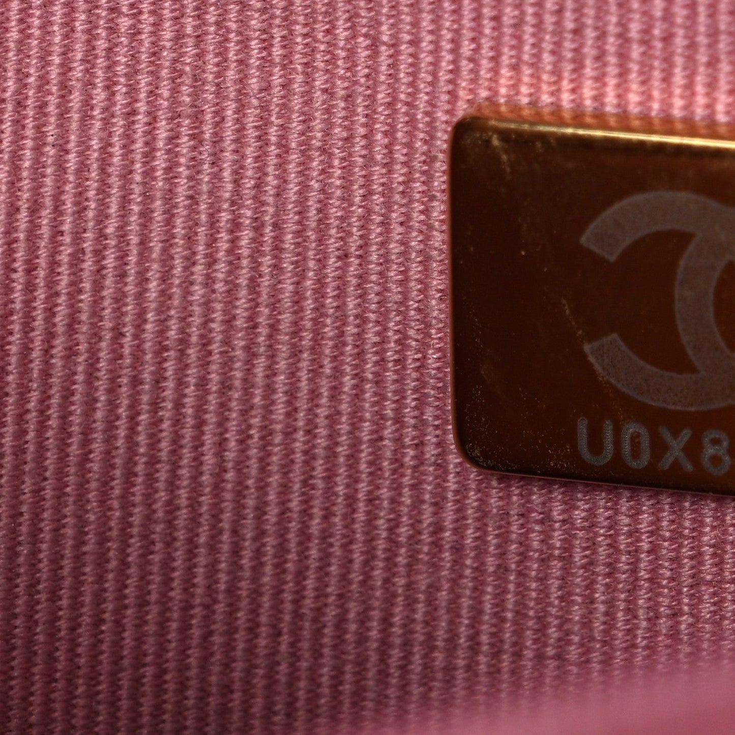 Tweed Quilted Wallet On Chain WOC Pink