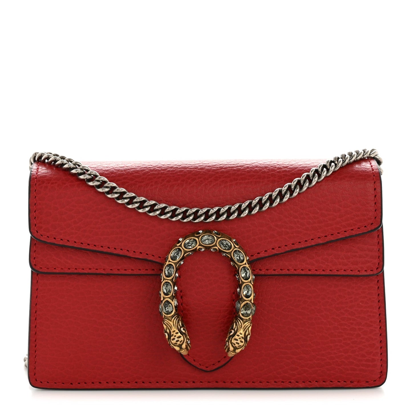 Calfskin Super Mini Dionysus Shoulder Bag Hibiscus Red