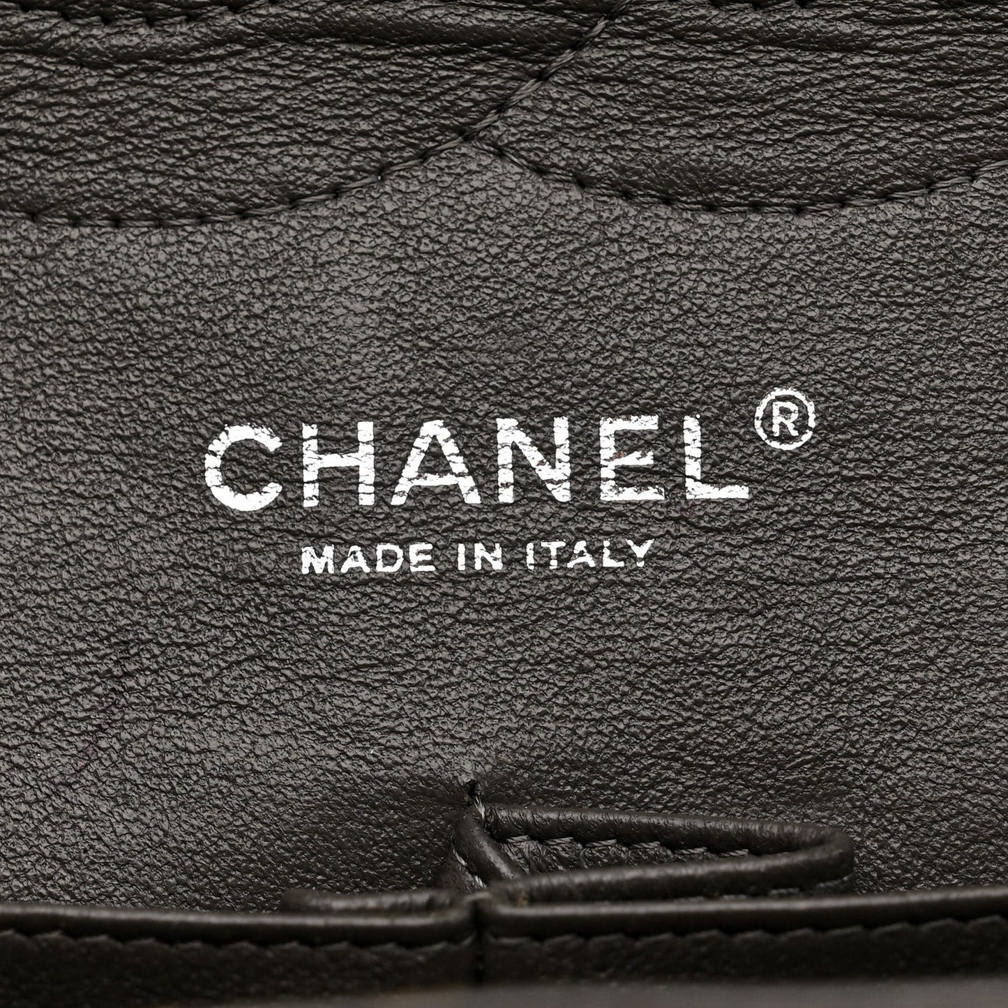 Caviar Quilted Jumbo Double Flap Grey