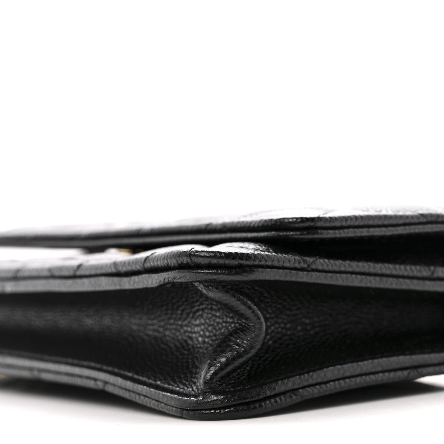 Caviar Quilted Miss Coco Wallet On Chain WOC Black