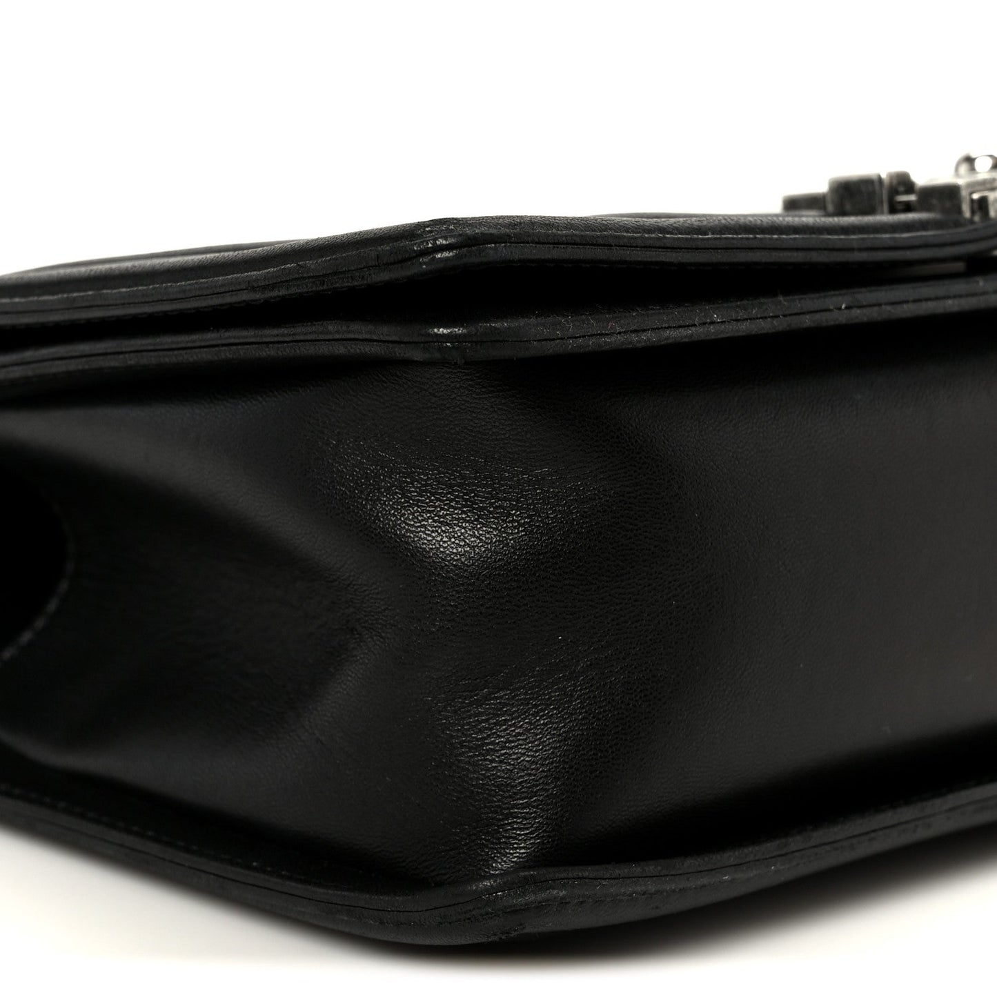 Lambskin Quilted Medium Boy Flap Black