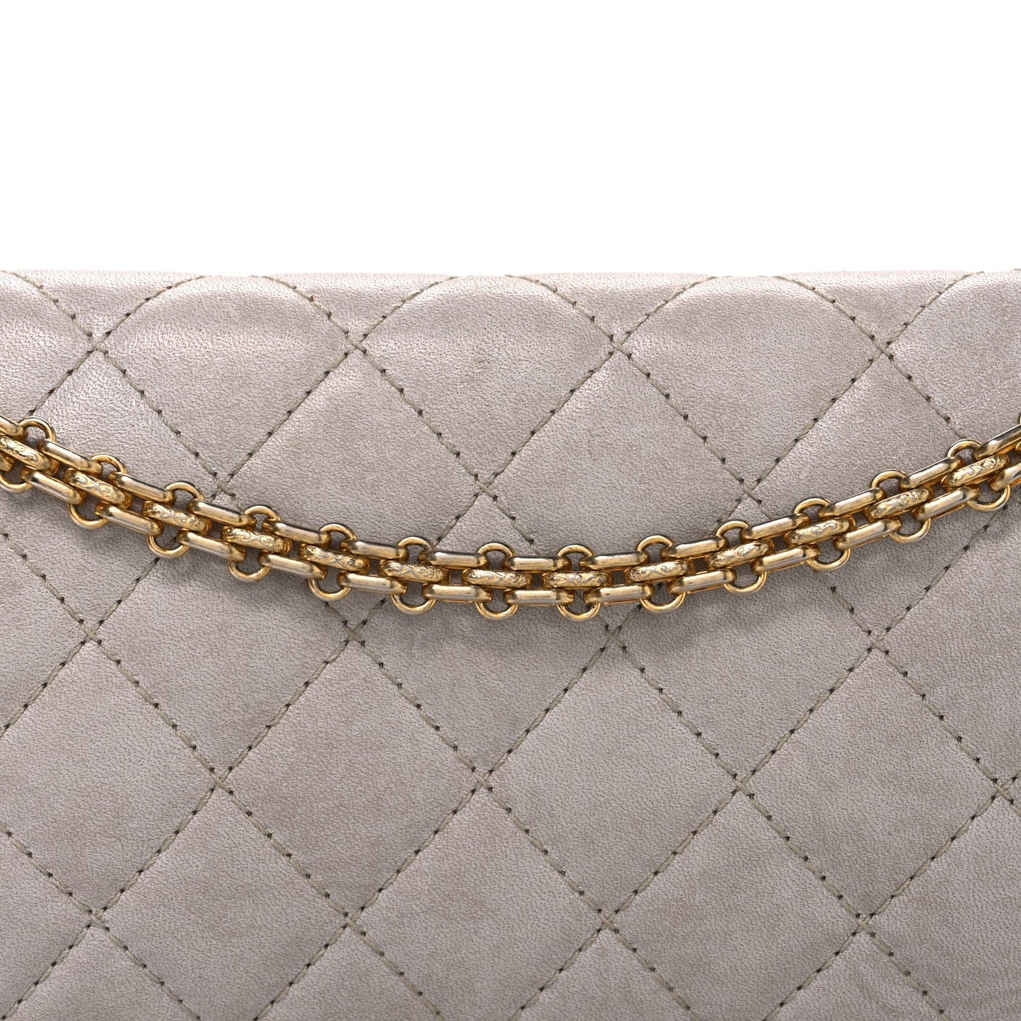 Aged Calfskin Quilted 2.55 Reissue 226 Flap Blanc Fonce