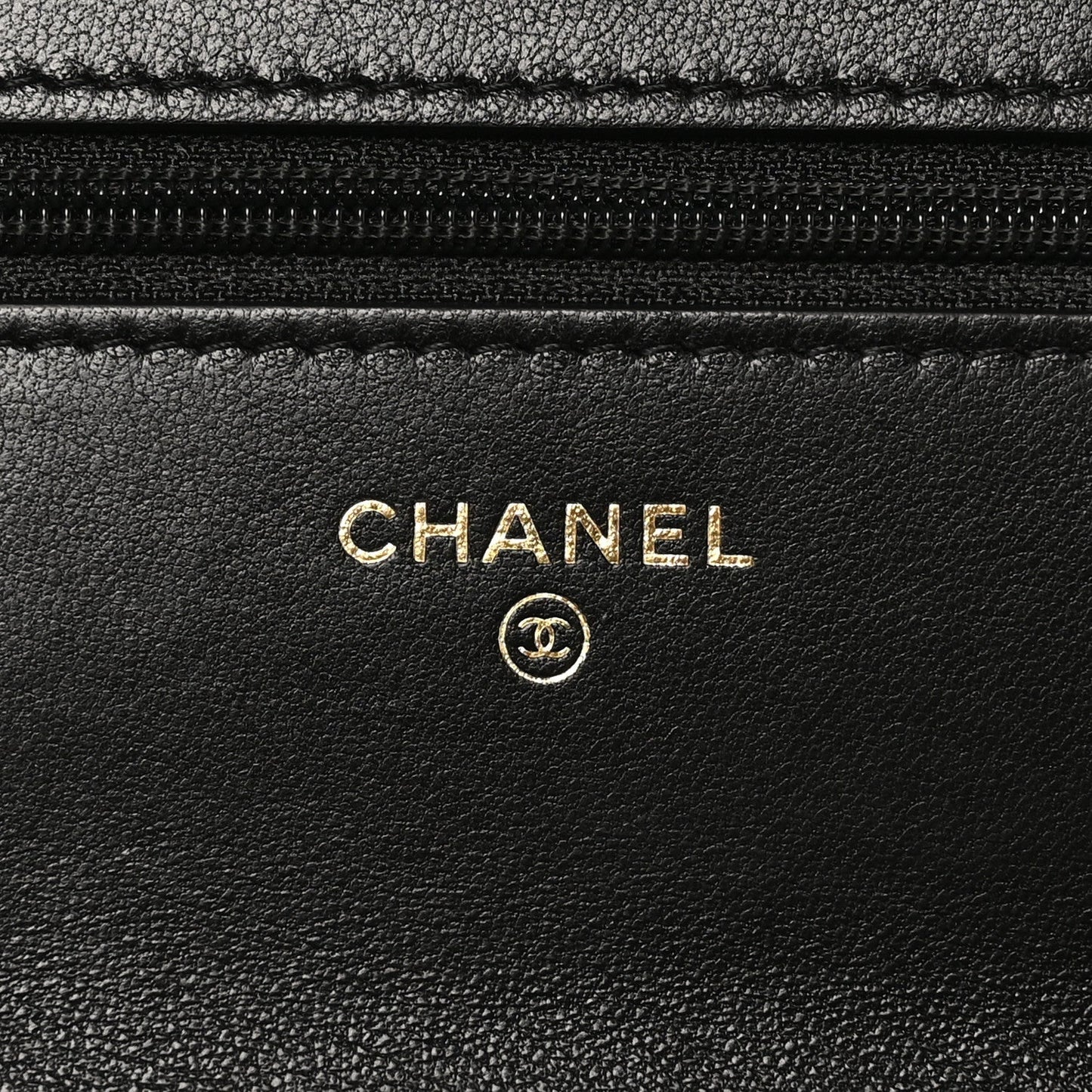 Lambskin Quilted Chanel 19 Wallet On Chain WOC Black